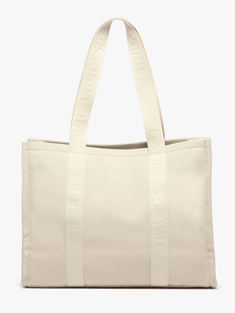 Sac Porté épaule Cabas Coton Vanessa wu Beige cabas MA0135 vue secondaire 3
