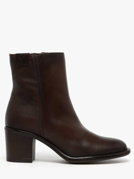 Enkellaarsjes Met Hak Uit Leder Tamaris Bruin women 45