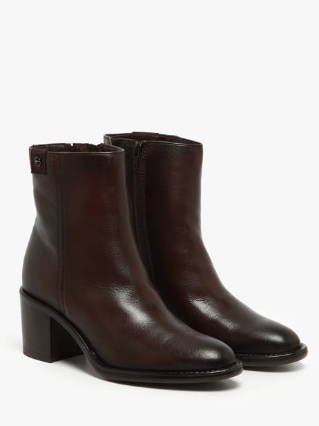Enkellaarsjes Met Hak Uit Leder Tamaris Bruin women 45 ander zicht 1