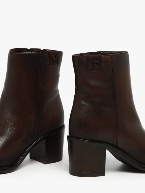 Enkellaarsjes Met Hak Uit Leder Tamaris Bruin women 45 ander zicht 2