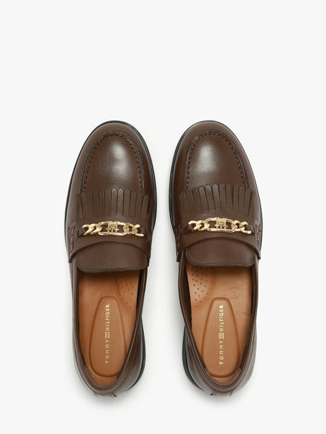 Mocassins Uit Leder Tommy hilfiger Bruin women 8971GV0 ander zicht 3