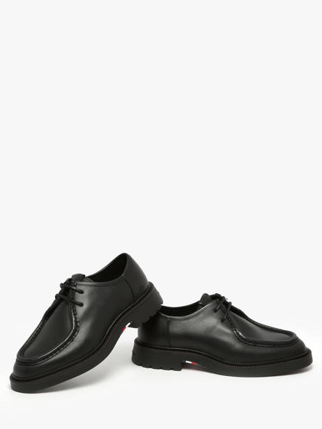 Derby Veterschoenen Uit Leder Tommy hilfiger Zwart men 5588BDS ander zicht 2