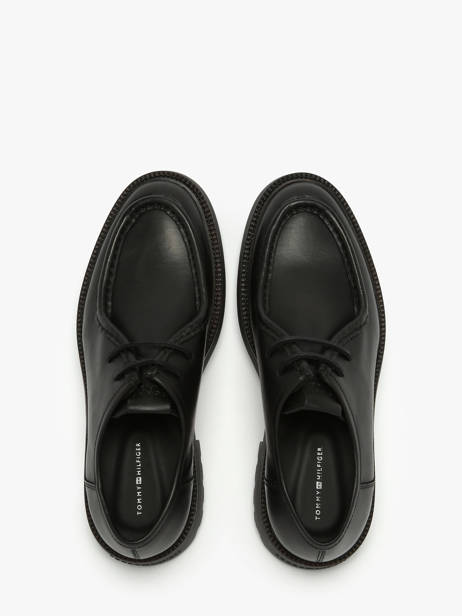 Derby Veterschoenen Uit Leder Tommy hilfiger Zwart men 5588BDS ander zicht 3