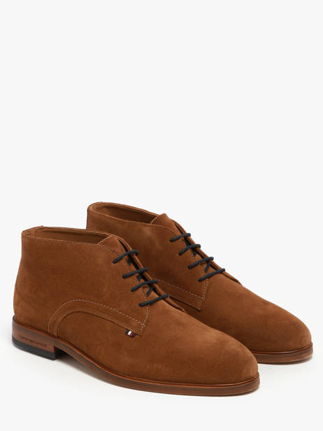 Enkelhoge Stadsschoenen Uit Leder Tommy hilfiger Bruin men 5726GVQ ander zicht 1