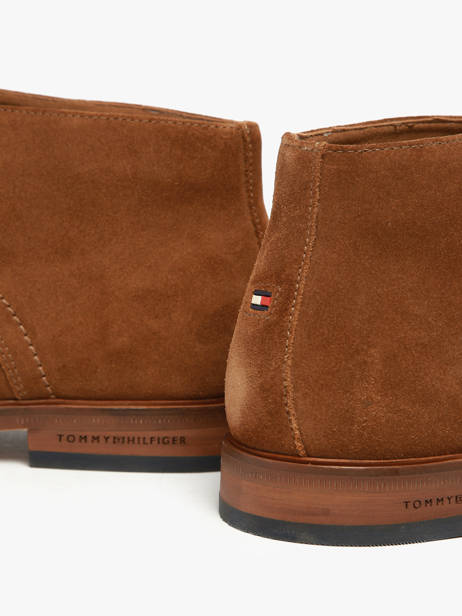Enkelhoge Stadsschoenen Uit Leder Tommy hilfiger Bruin men 5726GVQ ander zicht 2