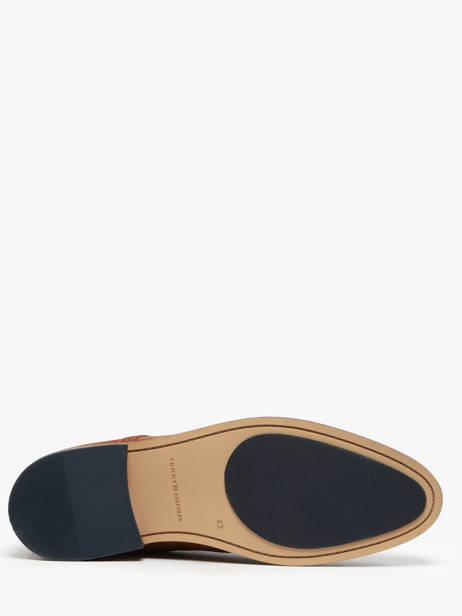 Enkelhoge Stadsschoenen Uit Leder Tommy hilfiger Bruin men 5726GVQ ander zicht 4