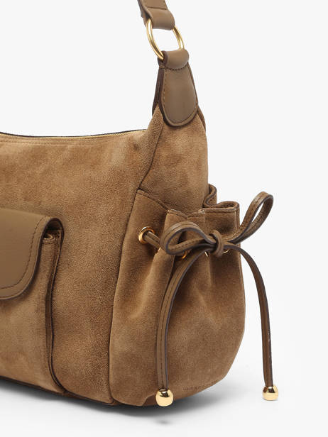 Schoudertas Premium Leder Gerard darel Beige premium DCS78400 ander zicht 4