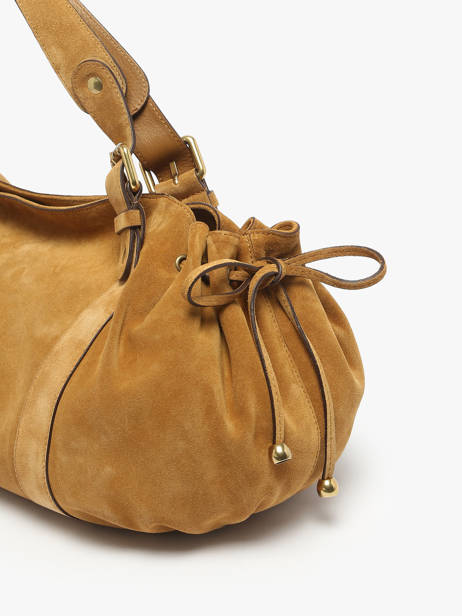 Sac Porté épaule Folk Cuir Gerard darel Jaune folk DCS01407 vue secondaire 4