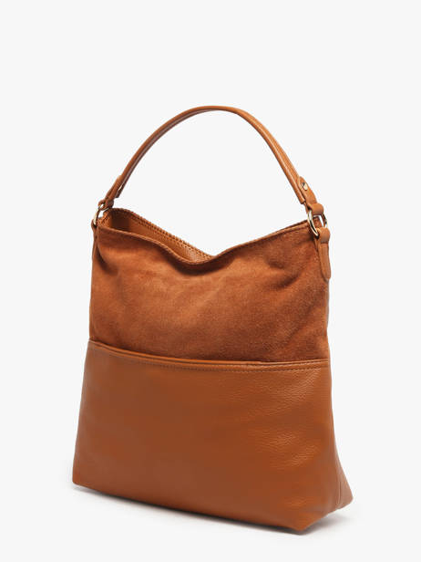 Schoudertas Brodery Torrow Bruin brodery TBRO01 ander zicht 2