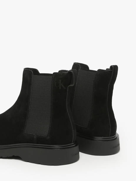 Sneakers Uit Leder Calvin klein jeans Zwart men YM01372 ander zicht 2