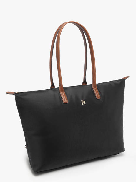 Schoudertas Popette Nylon Tommy hilfiger Zwart popette AW17996 ander zicht 1