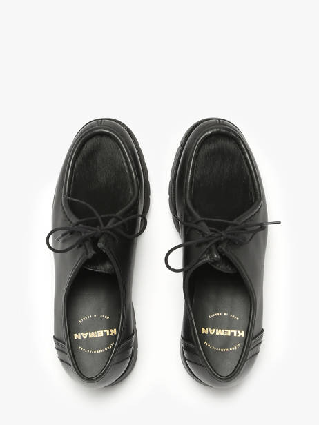 Derby Veterschoenen Uit Leder Kleman Zwart women PADRINI ander zicht 3