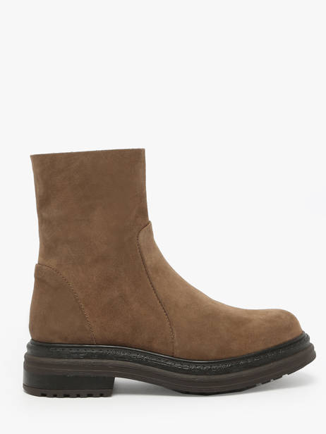 Bottines En Cuir Aliwell Marron women A0407