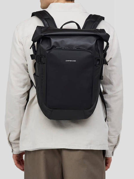Reistas Voor Cabine Rugzak Backpack Kapten and son Zwart backpack S ander zicht 1