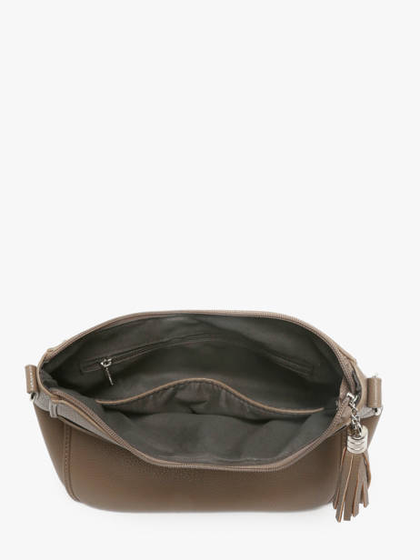 Cross Body Tas Grained Miniprix Bruin grained F8575 ander zicht 2