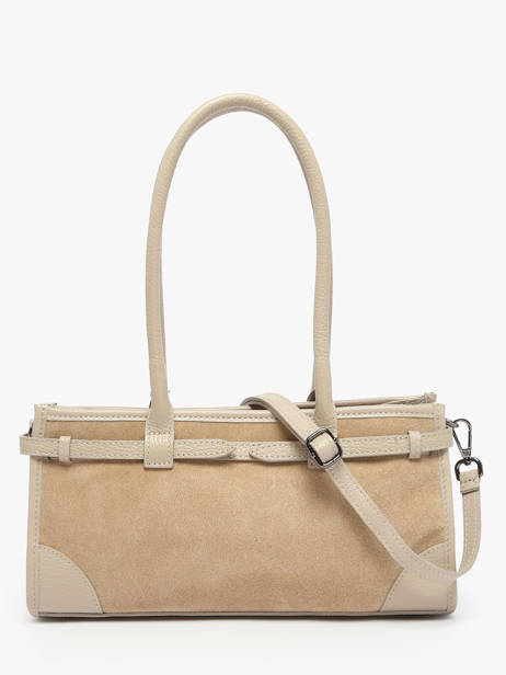 Schoudertas Velvet Caviar Leder Milano Beige velvet caviar VC25062 ander zicht 4