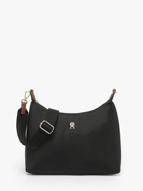 Cross Body Tas Popette Nylon Tommy hilfiger Zwart popette AW17937