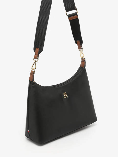Cross Body Tas Popette Nylon Tommy hilfiger Zwart popette AW17937 ander zicht 2