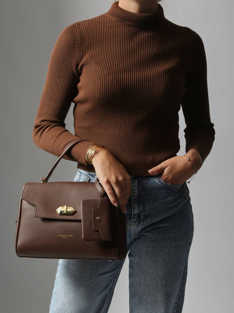 Handtas Mademoiselle Grace Leder Lancaster Bruin mademoiselle grace 102 ander zicht 1