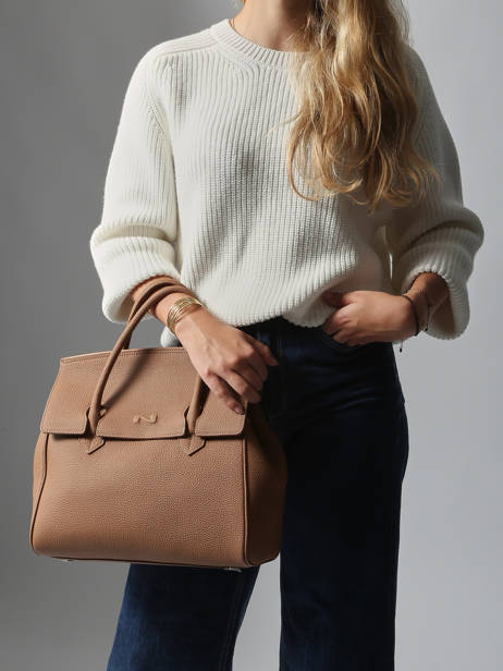 Handtas Clara Leder Nathan baume Bruin nathan 2 ander zicht 1