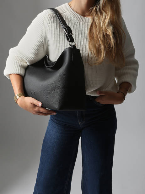 Schoudertas Tango Bis Leder Nathan baume Zwart nathan 52 ander zicht 1