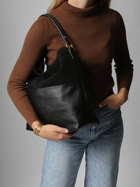 Schoudertas Brodery Torrow Zwart brodery TBRO01 ander zicht 1