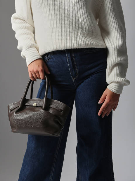 Handtassen Caviar Leder Milano Bruin caviar CA25063 ander zicht 1