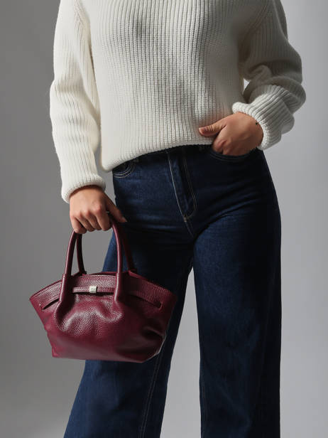 Handtassen Caviar Leder Milano Rood caviar CA25063 ander zicht 1