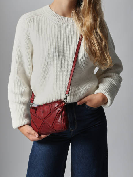 Schoudertas Heritage Leder Biba Rood heritage DON1L ander zicht 1