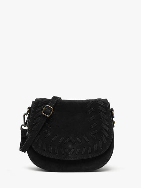 Sac Bandoulière Velvet Cuir Milano Noir velvet VE25062