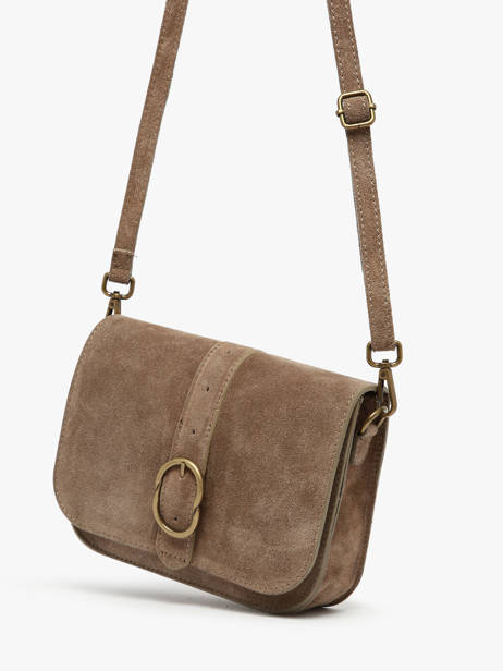 Sac Bandoulière Velvet Cuir Milano Marron velvet VE25063 vue secondaire 2