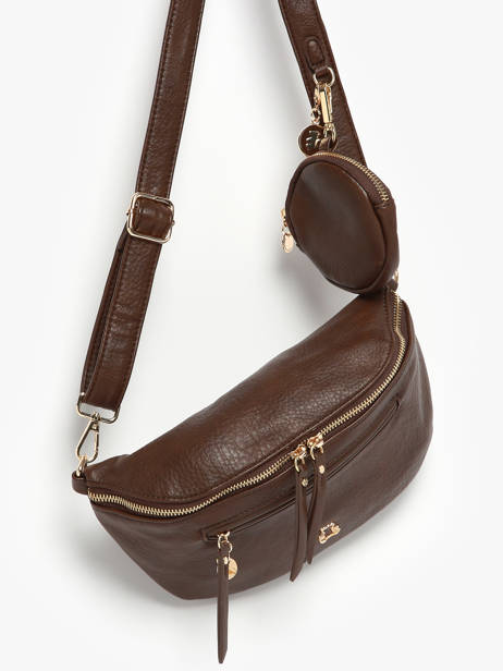 Heuptasje Lulu castagnette Bruin zip YSALINE ander zicht 2