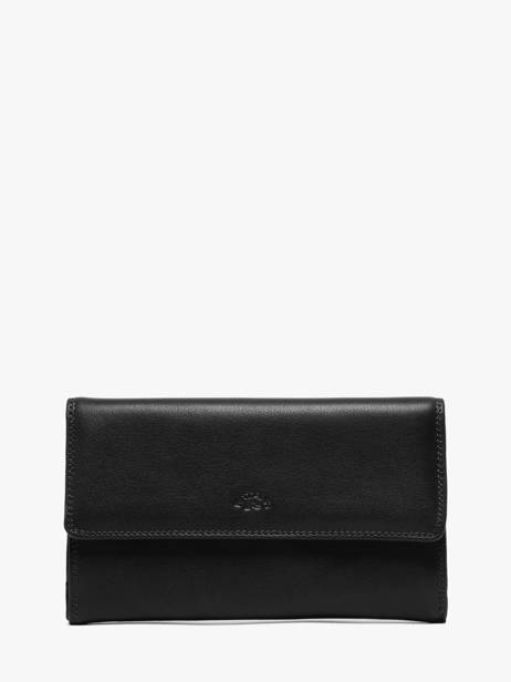 Portemonnee Leder Katana Zwart marina 753080