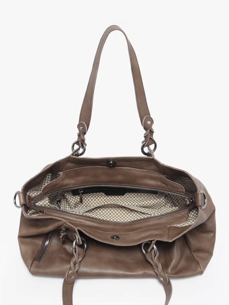 Schoudertas Vintage Leder Mila louise Bruin vintage 3826C ander zicht 3