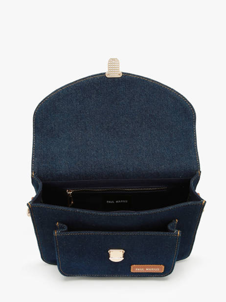 Cross Body Tas Denim Brut Paul marius Blauw denim brut GEOR2DEB ander zicht 2