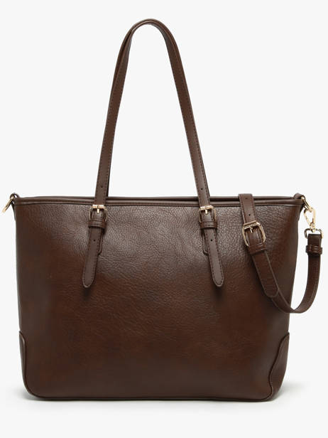 Schoudertas Zip Lulu castagnette Bruin zip ZAHERE ander zicht 3