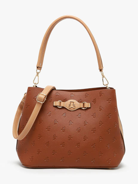 Schoudertas Embossed Lulu castagnette Bruin embossed YOUSRA