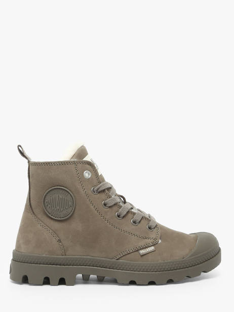 Bottines En Cuir Palladium Vert accessoires 95982281
