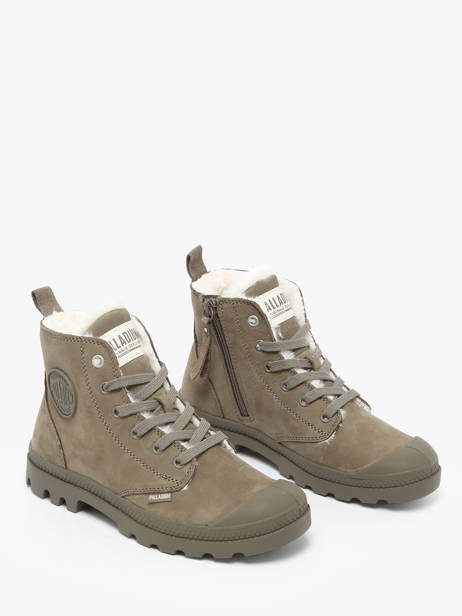 Bottines En Cuir Palladium Vert accessoires 95982281 vue secondaire 1
