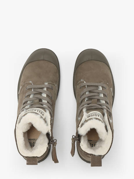 Bottines En Cuir Palladium Vert accessoires 95982281 vue secondaire 3