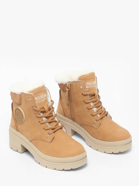 Bottines à Talon En Cuir Palladium Marron accessoires 99527254 vue secondaire 1