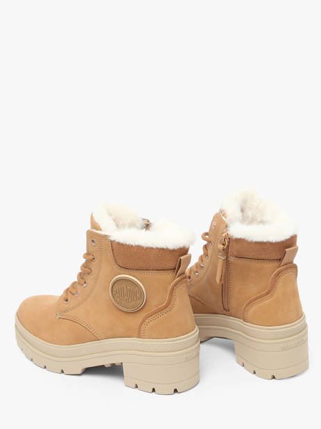 Bottines à Talon En Cuir Palladium Marron accessoires 99527254 vue secondaire 2