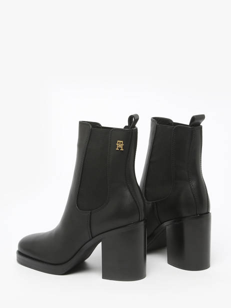 Bottines à Talon En Cuir Tommy hilfiger Noir accessoires 8844BDS vue secondaire 2