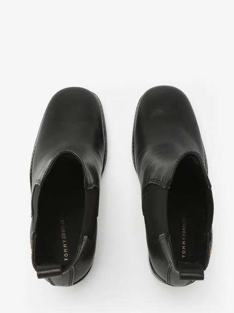 Bottines à Talon En Cuir Tommy hilfiger Noir accessoires 8844BDS vue secondaire 3