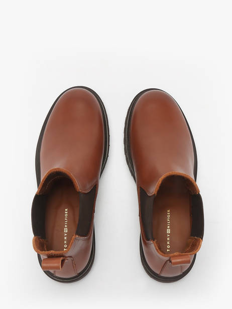 Chelsea Boots En Cuir Tommy hilfiger Marron accessoires 8766BDS vue secondaire 3