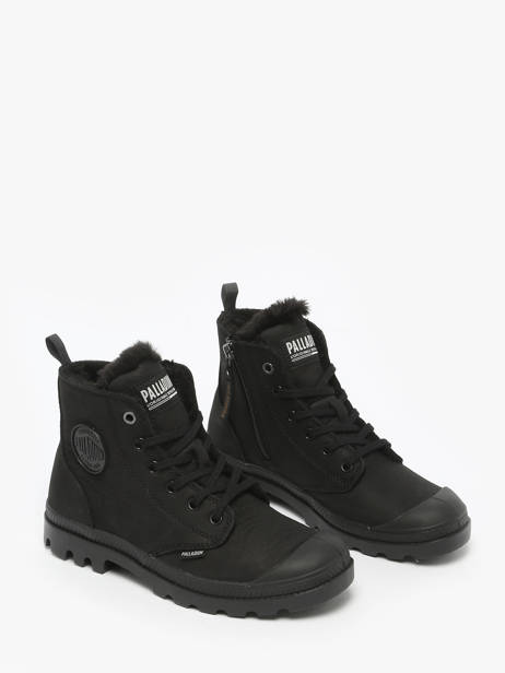 Bottines Pampa Hi Zip Wl En Cuir Palladium Noir accessoires 95982010 vue secondaire 1