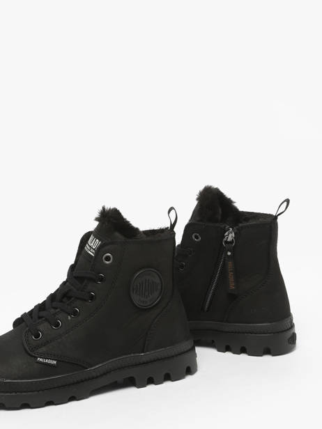 Bottines Pampa Hi Zip Wl En Cuir Palladium Noir accessoires 95982010 vue secondaire 2