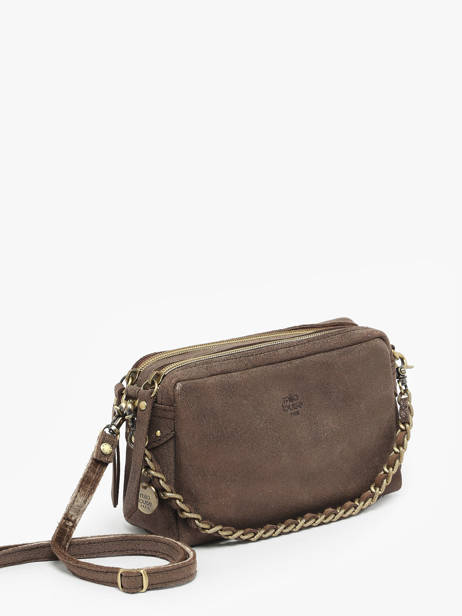 Cross Body Tas Vintage Leder Mila louise Bruin vintage 23673XSX ander zicht 1