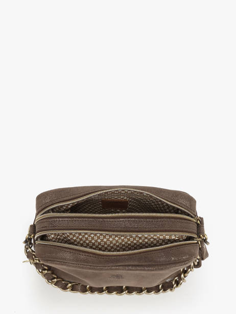 Cross Body Tas Vintage Leder Mila louise Bruin vintage 23673X ander zicht 2