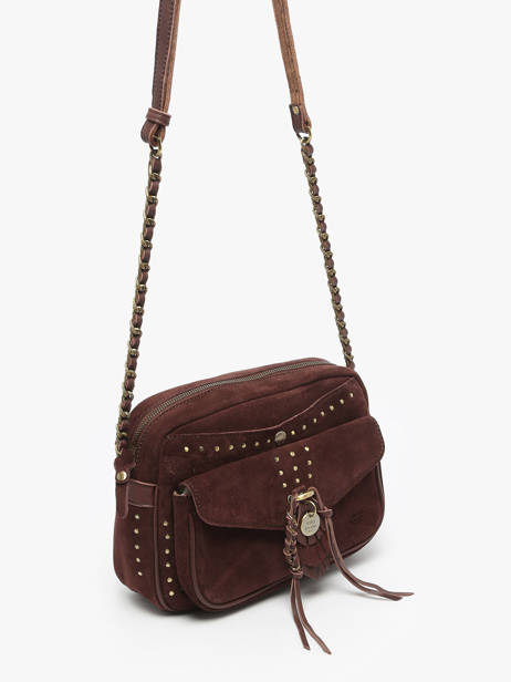 Cross Body Tas Vintage Leder Mila louise Bruin vintage 3327VC ander zicht 1